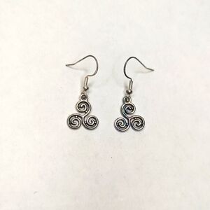 Triskelion Celtic Swirl Earrings